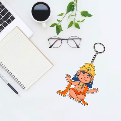 Lord Hanuman Design Printed Key Chain