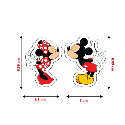 Mickey & Minnie Mouse Character Design Magnet Stickers