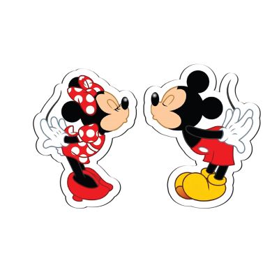 Mickey & Minnie Mouse Character Design Magnet Stickers