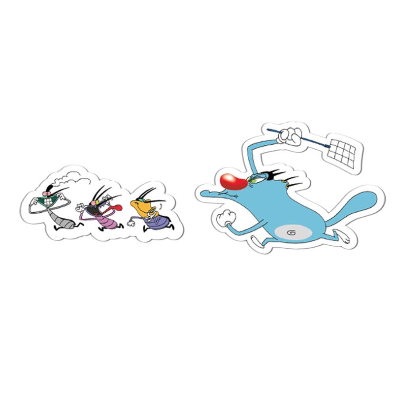 Oggy & Cockroaches Characters Design Magnet Sticker