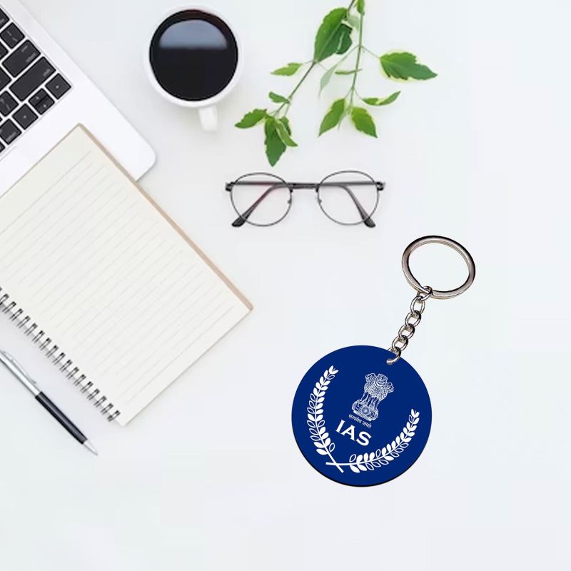 IAS Sign Or Text Printed Design Key Chain