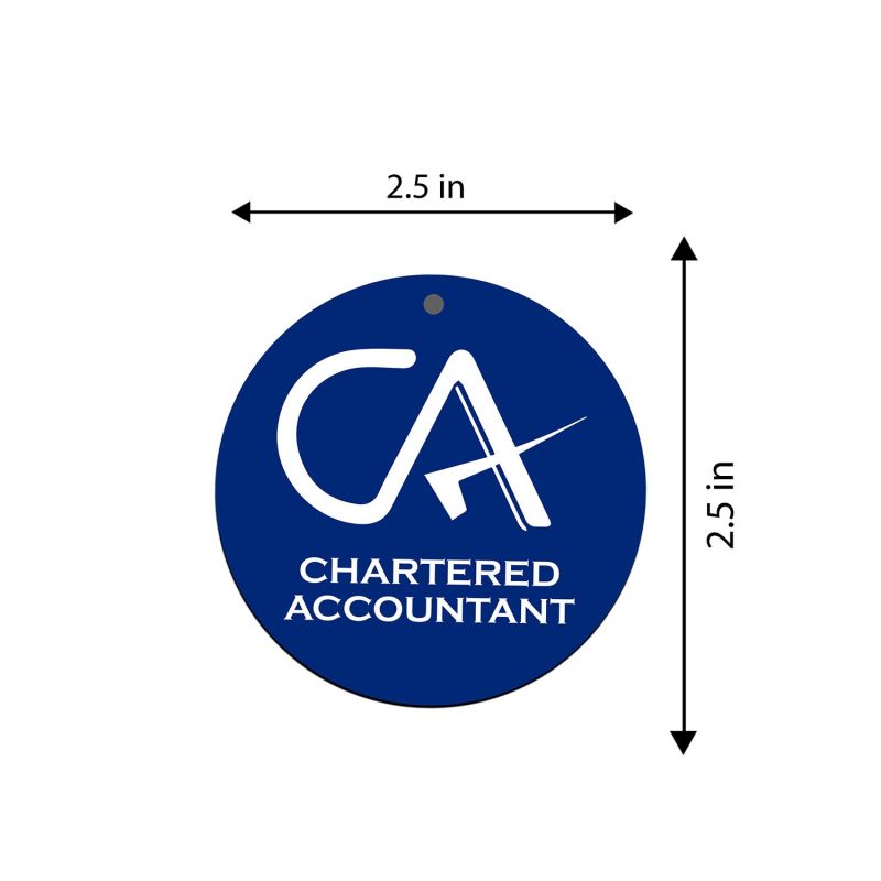 Chartered Accountant Sign Or Text Printed Design Key Chain