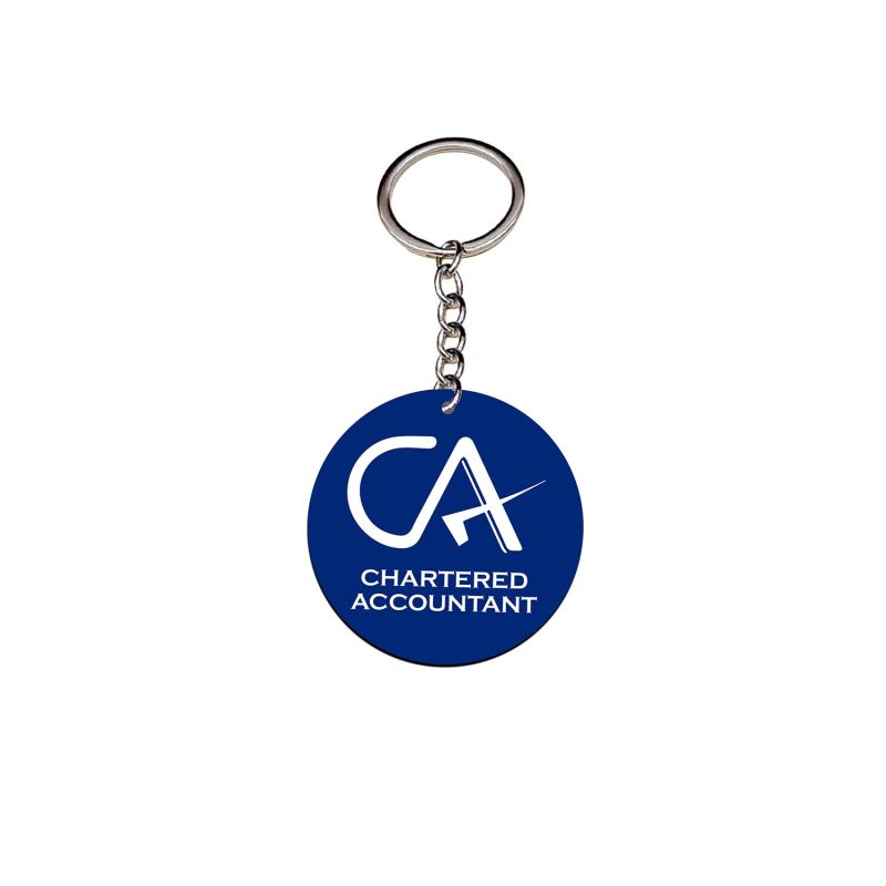 Chartered Accountant Sign Or Text Printed Design Key Chain