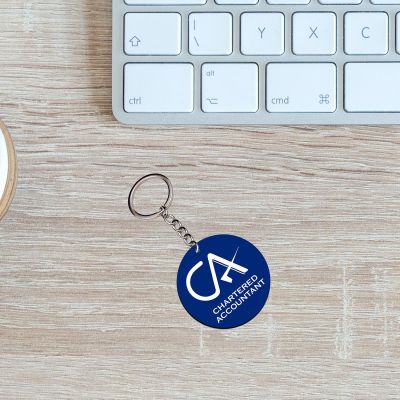 Chartered Accountant Sign Or Text Printed Design Key Chain