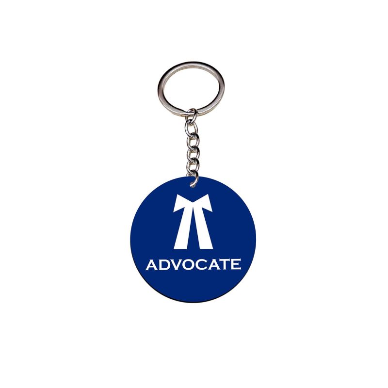 Advocate Sign Or Text Design Printed Key Chain