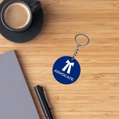 Advocate Sign Or Text Design Printed Key Chain