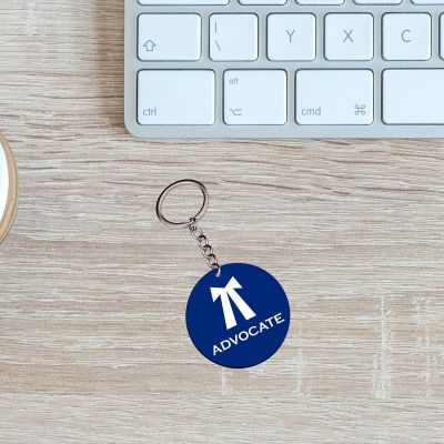 Advocate Sign Or Text Design Printed Key Chain