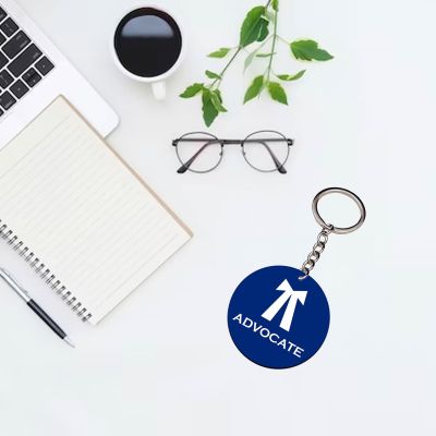 Advocate Sign Or Text Design Printed Key Chain