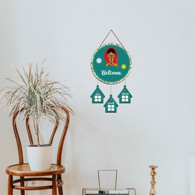 Welcome Text Design Printed Wall Hanging For The Decorations