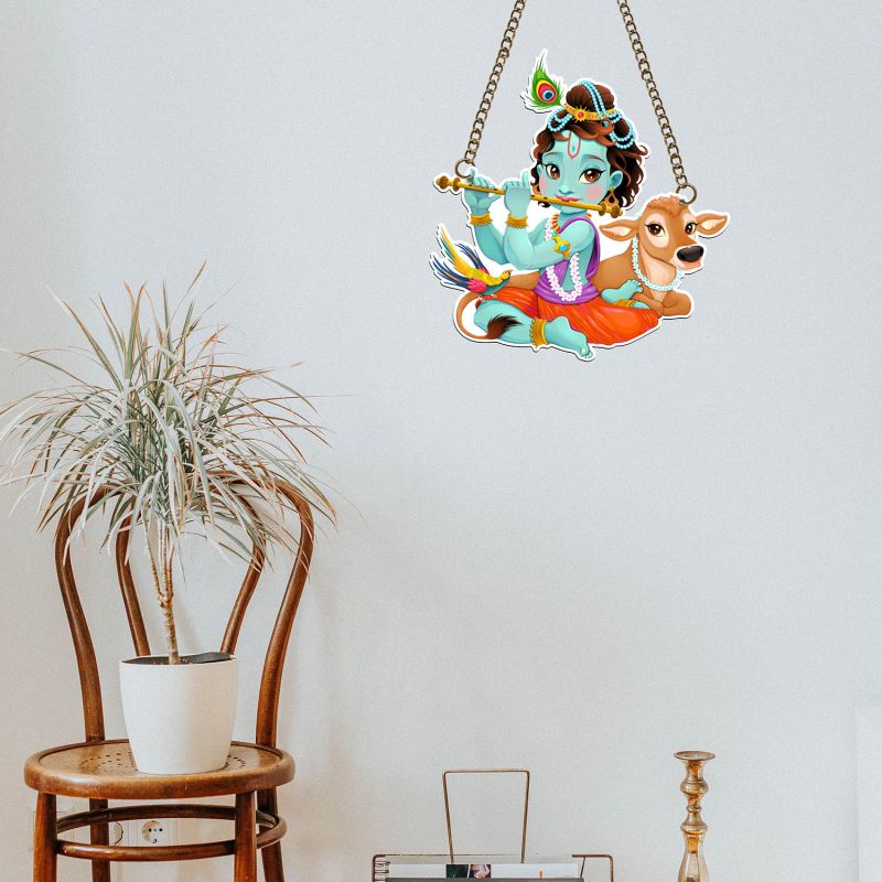 Lord Krishna Design Wall Hanging For Decorations