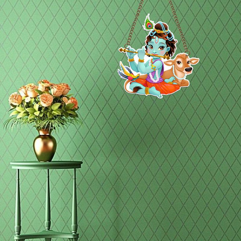 Lord Krishna Design Wall Hanging For Decorations