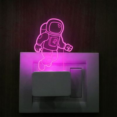 Astronaut Suit Design Plug In Night Lamp