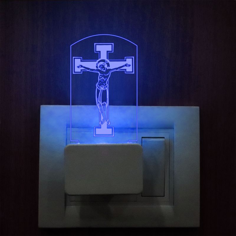 Jesus Cross Design Plug In Night Lamp