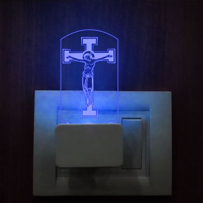 Jesus Cross Design Plug In Night Lamp