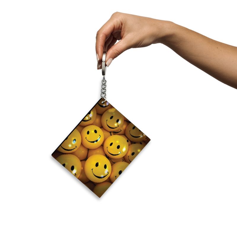 Smiley Ball Printed Key Chain