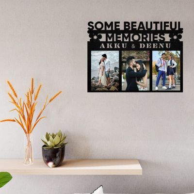 Some Beautiful Memories Texted Photo Frame With Customized Names & Photo