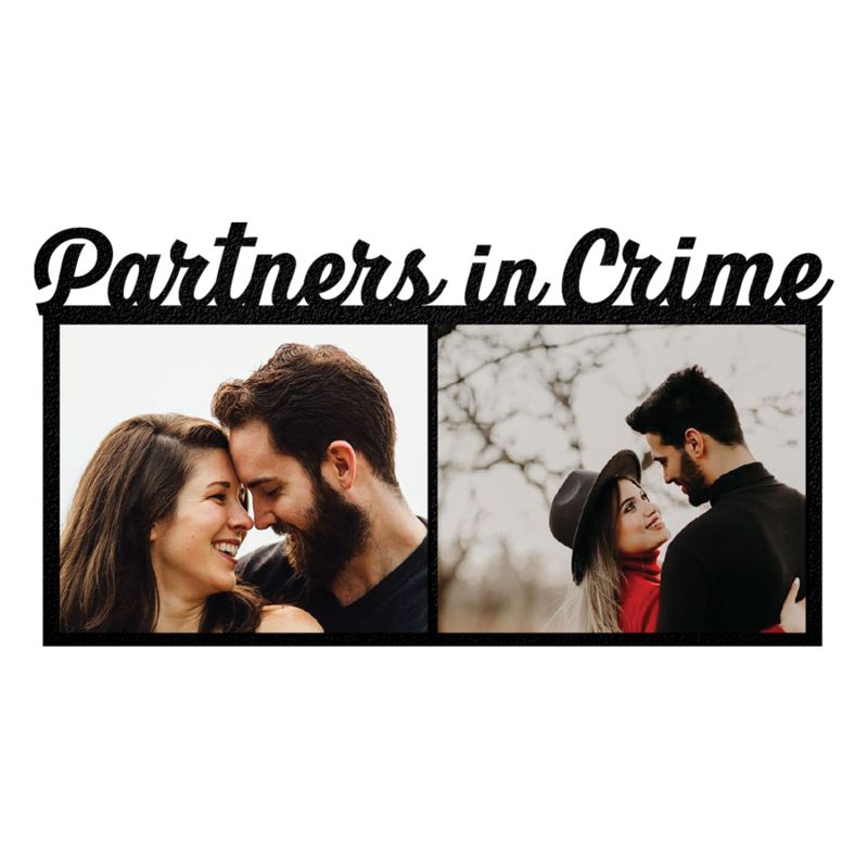 Partners In Crime Text Design photo Frame