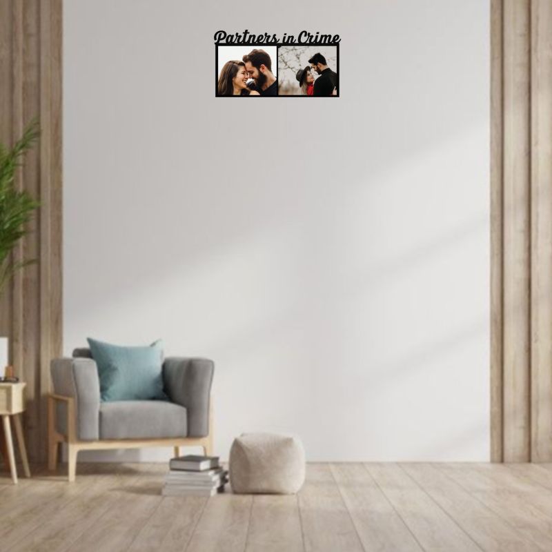 Partners In Crime Text Design photo Frame