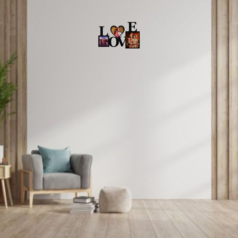 Love Text Design Photo Frame With Customized Photo