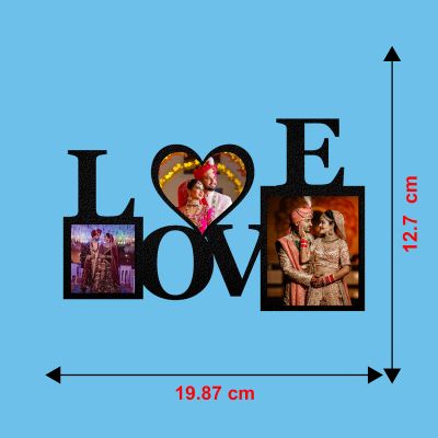 Love Text Design Photo Frame With Customized Photo