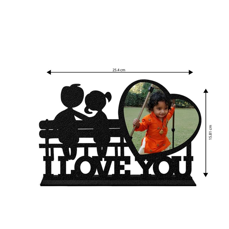 I Love Text Design Photo Frame With Customized Photo