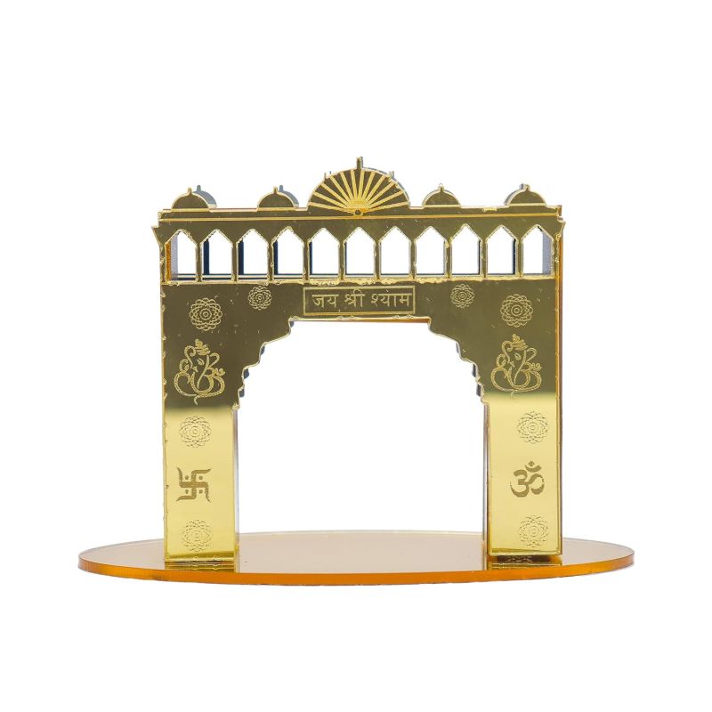 Jai Shree Khatu Shyam Ji Dwar Design Decorative Showpiece For Home, Car Dashboards ETC