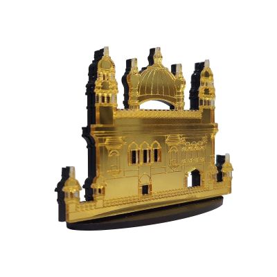 Golden Temple Design Decorative Showpiece For Home, Car Dashboards ETC