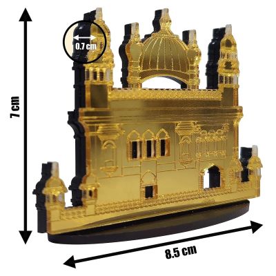Golden Temple Design Decorative Showpiece For Home, Car Dashboards ETC