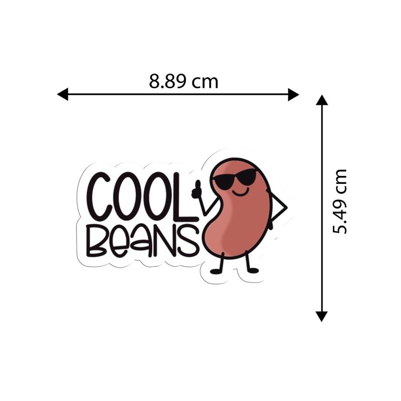 Cool Beans Text Design Magnet Sticker For The Decorations