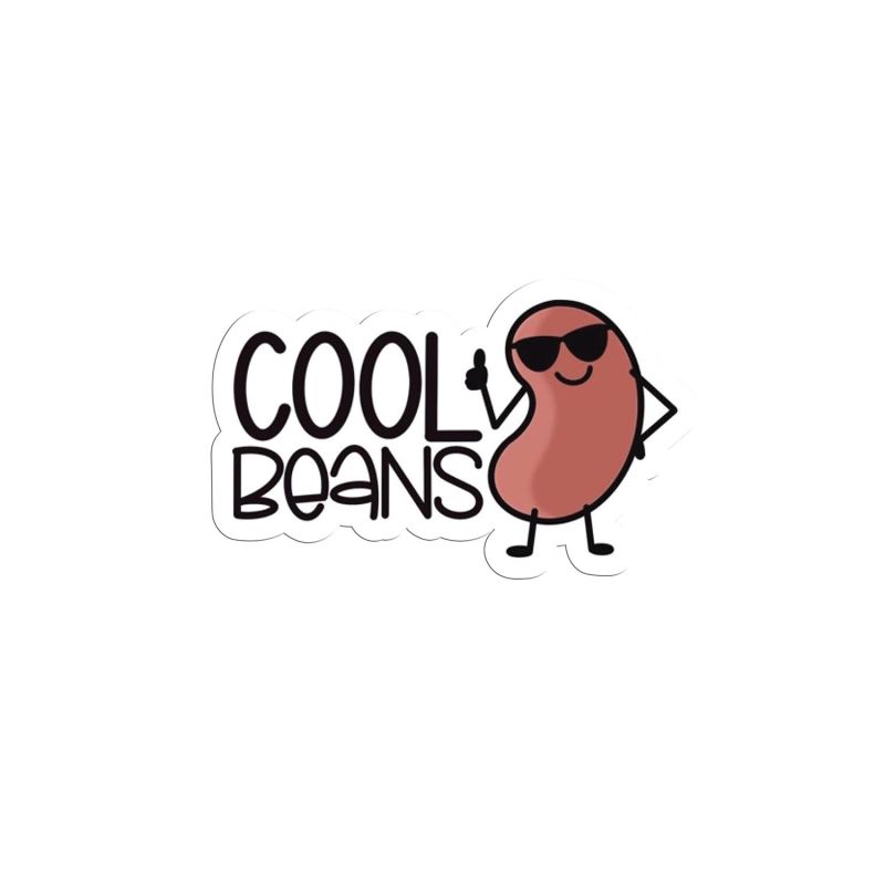 Cool Beans Text Design Magnet Sticker For The Decorations