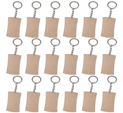 Cylindrical Shape MDF Cut Piece Key Chain For Art & Craft (10 Pcs)