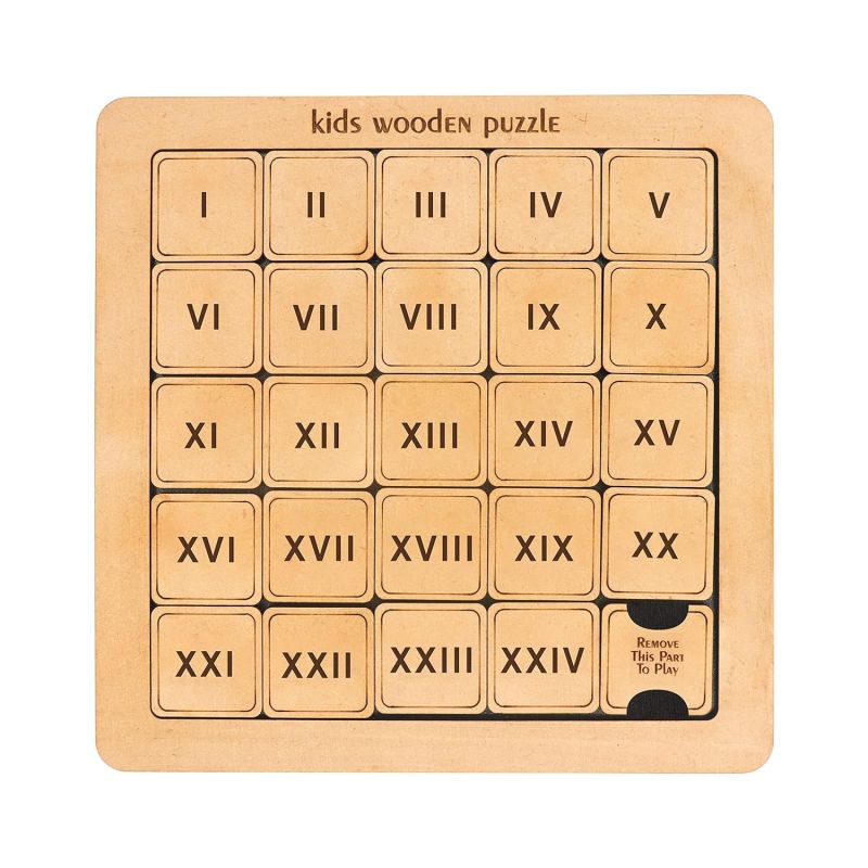 Roman Numerical Wooden Puzzle Game For Kids