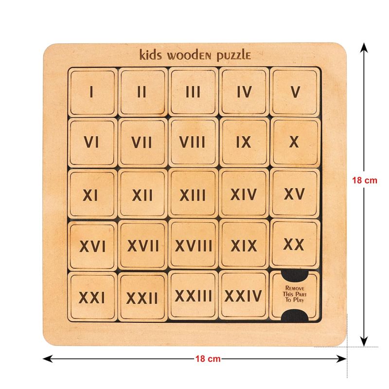 Roman Numerical Wooden Puzzle Game For Kids