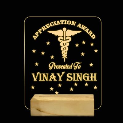 Personalized Appreciation Gift for Doctor Warm White Light