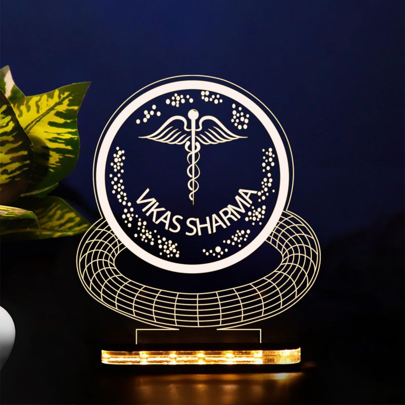 Customized Led Lamp Personalized with Name and Logo Warm White Desk Table Lamp