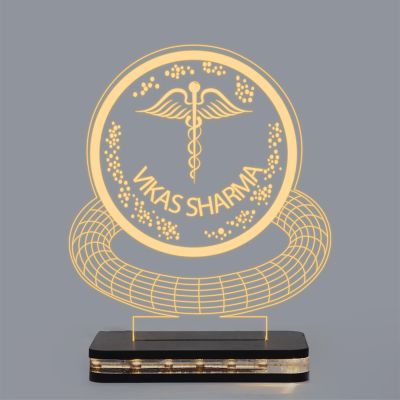 Customized Led Lamp Personalized with Name and Logo Warm White Desk Table Lamp