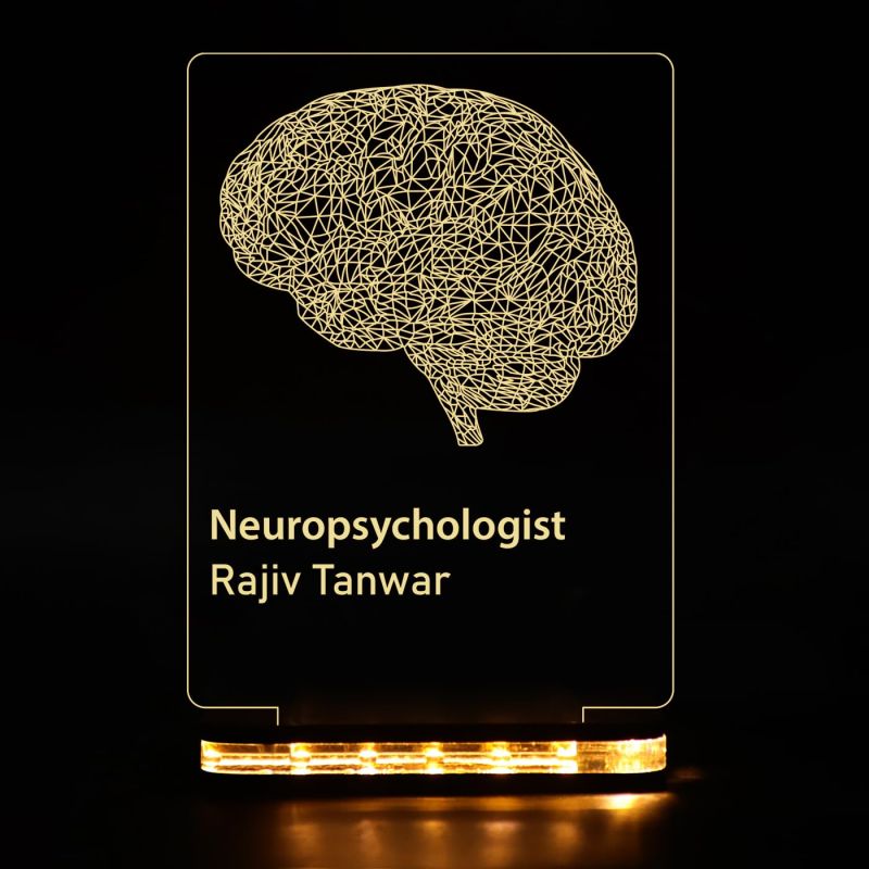 3D Illusion Night Lamp Personalized Neurologist Night Light | Customized Name Lamp with Warm White Light