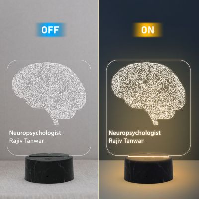 3D Illusion Night Lamp Personalized Neurologist Night Light | Customized Name Lamp with Warm White Light
