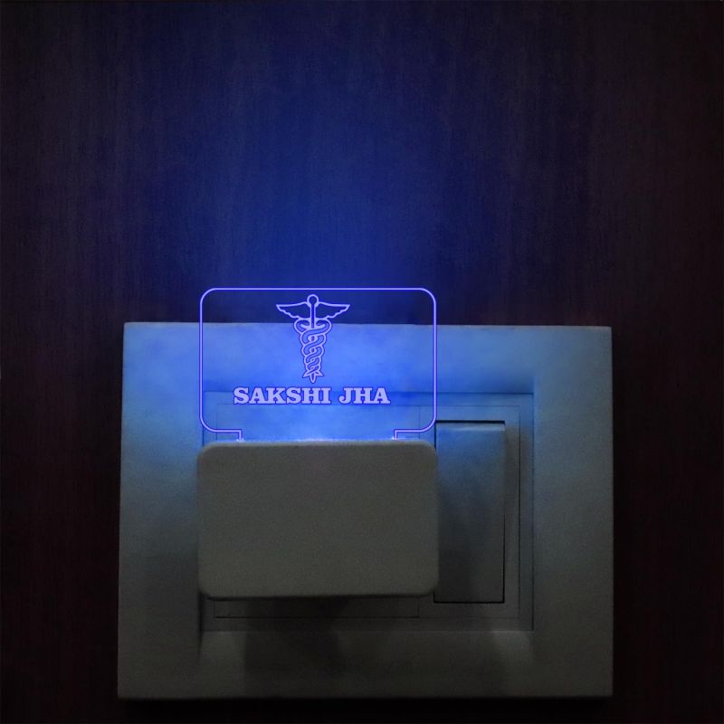 Acrylic Customized 3D Illusion Doctor Plug Lamp with Name & Logo