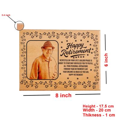 Happy Retirement Gift For Men & Women Personalized Wooden Plaque