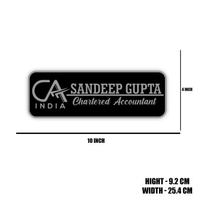 Acrylic Personalized Name Plate Customized With Name & Logo CA Name Plate