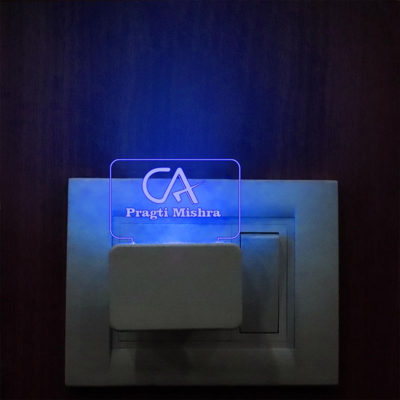 Personalized CA Chartered Accountant Plug lamp with 7 Color Changing Light