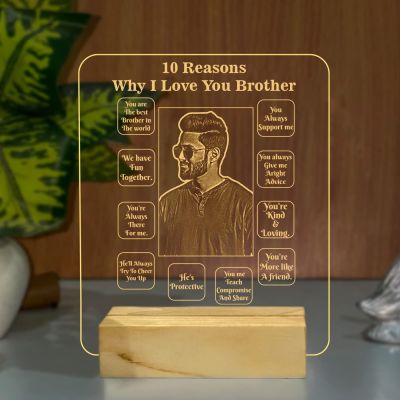 10 Reason Why I Love You My Brother Led Desk Table Lamp