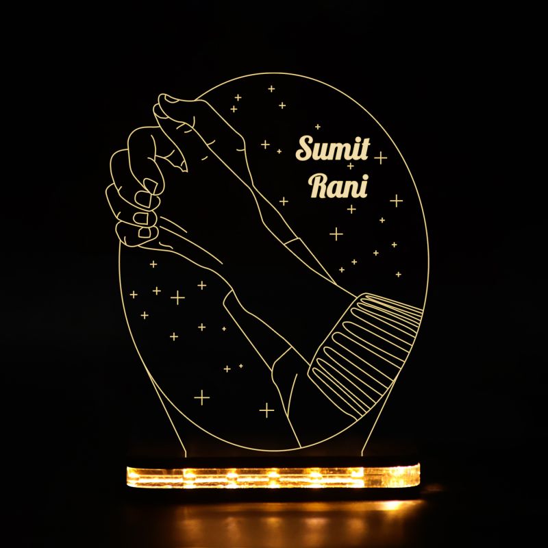 Customized Gift Couple Hand Night lamp 16 Color Changing Light