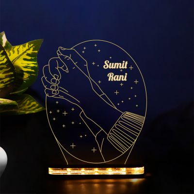 Customized Gift Couple Hand Night lamp 16 Color Changing Light