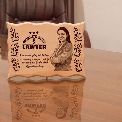 Personalized Lawyer Photo Frame Customized With Photo & Text | Thankyou Gift For Lawyer