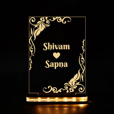 Personalized 3D Illusion Led lamp with Warm White Color Customized Name Lamp