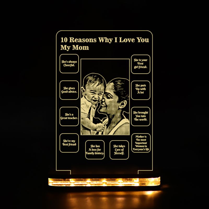 10 Reason Why I Love You Mom Led Desk Table Lamp