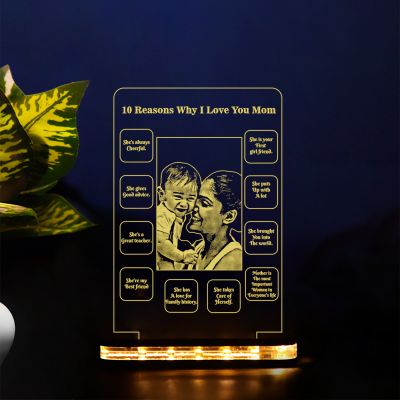 10 Reason Why I Love You Mom Led Desk Table Lamp