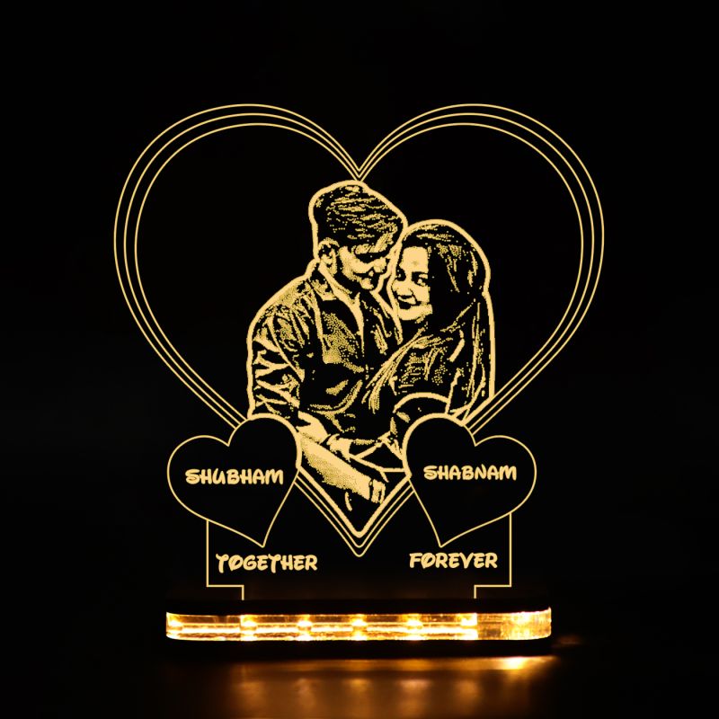 Personalized Photo Led Lamp Newly Married Couple Gifts